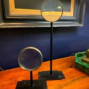 Magnify glass on stands
